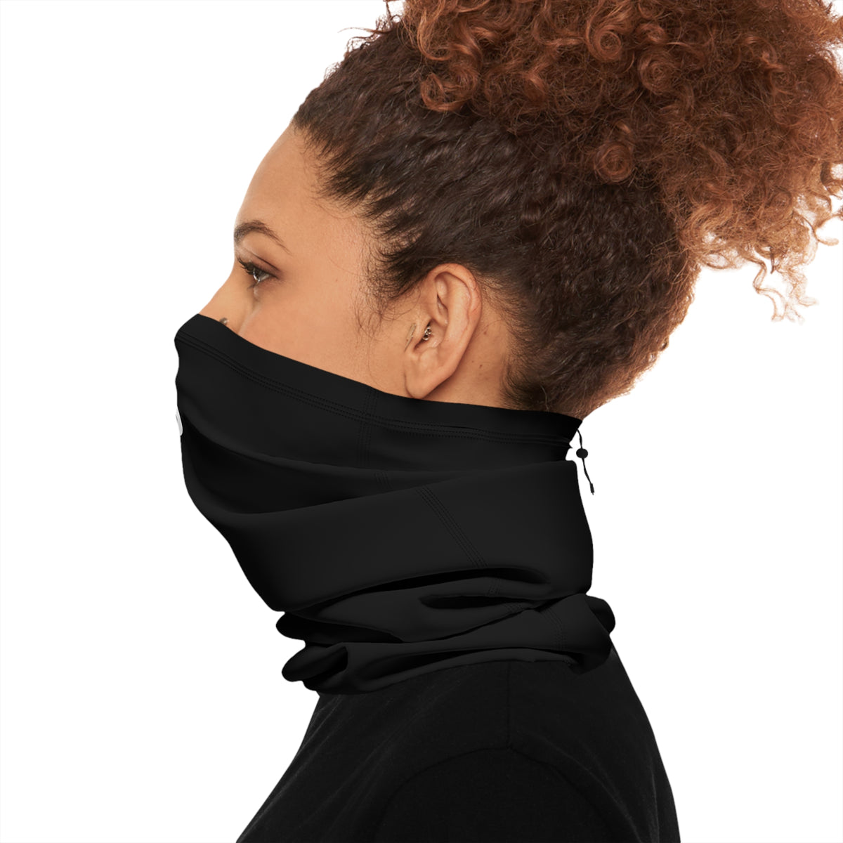 Thermal Winter Neck Gaiter with Drawstring - Windproof Cold-Weather Face Mask