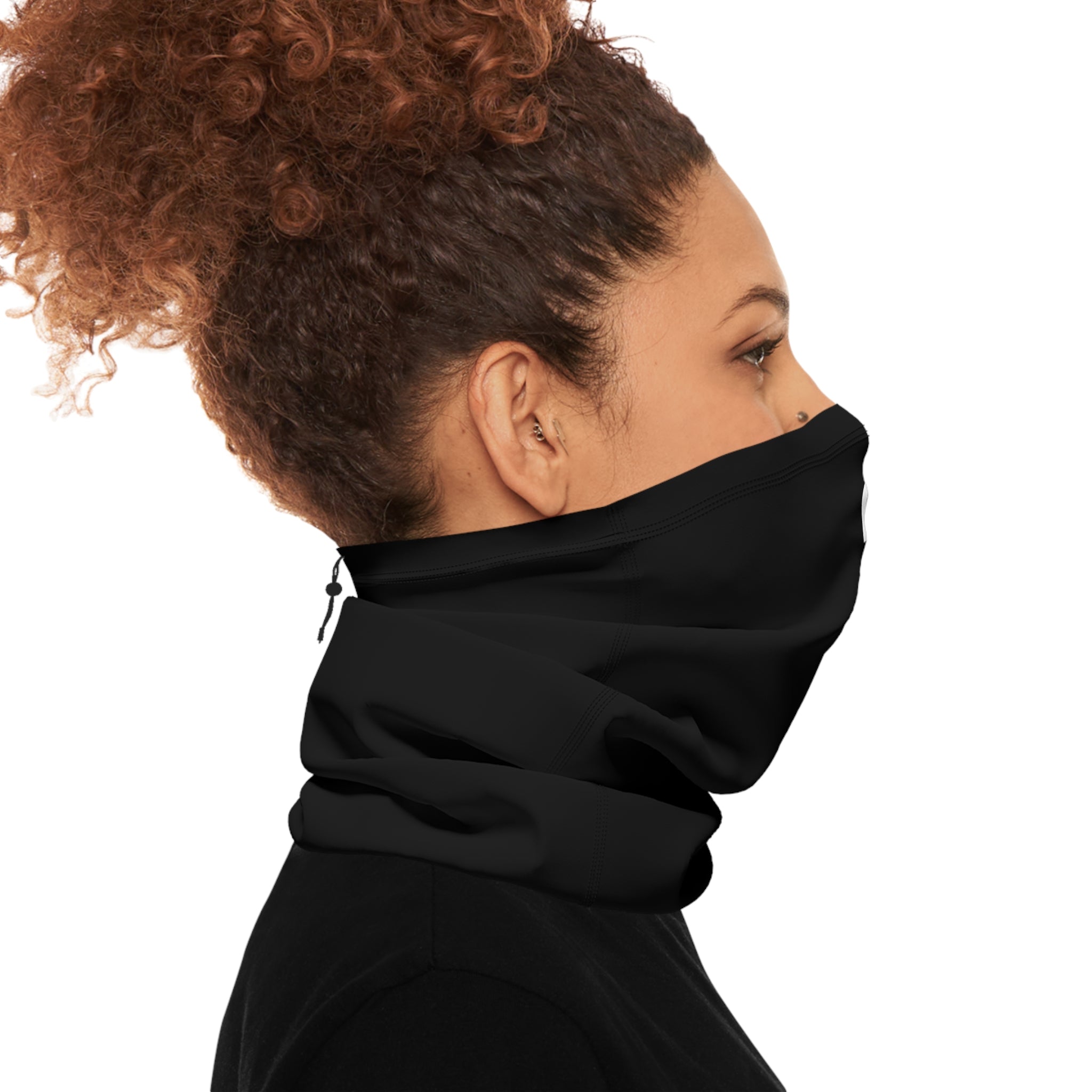 Thermal Winter Neck Gaiter with Drawstring - Windproof Cold-Weather Face Mask