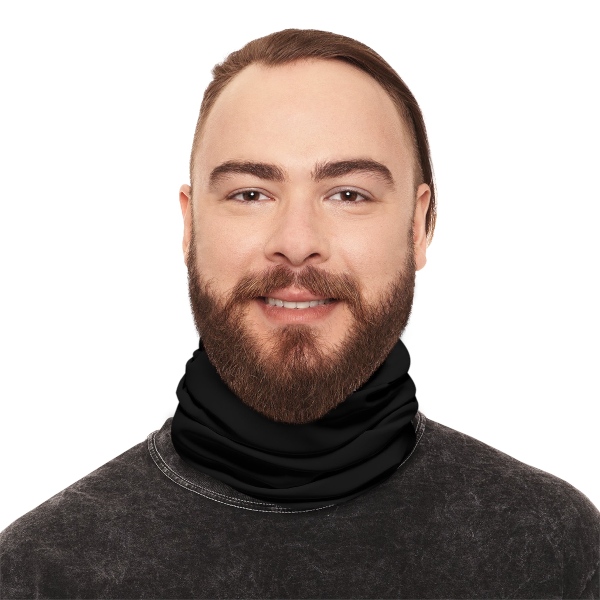 Thermal Winter Neck Gaiter with Drawstring - Windproof Cold-Weather Face Mask