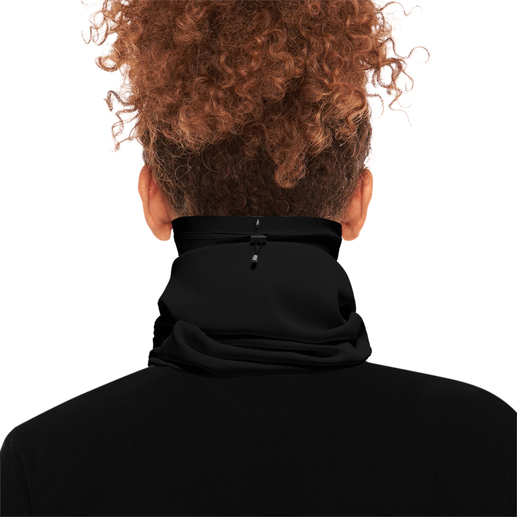 Thermal Winter Neck Gaiter with Drawstring - Windproof Cold-Weather Face Mask
